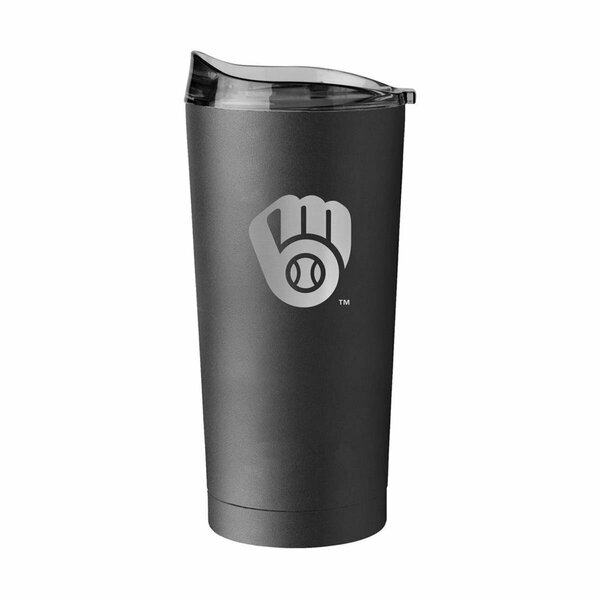 Moment-In-Time 20 oz Milwaukee Brewers Powder Coat Tumbler, Etch Black MO3601513